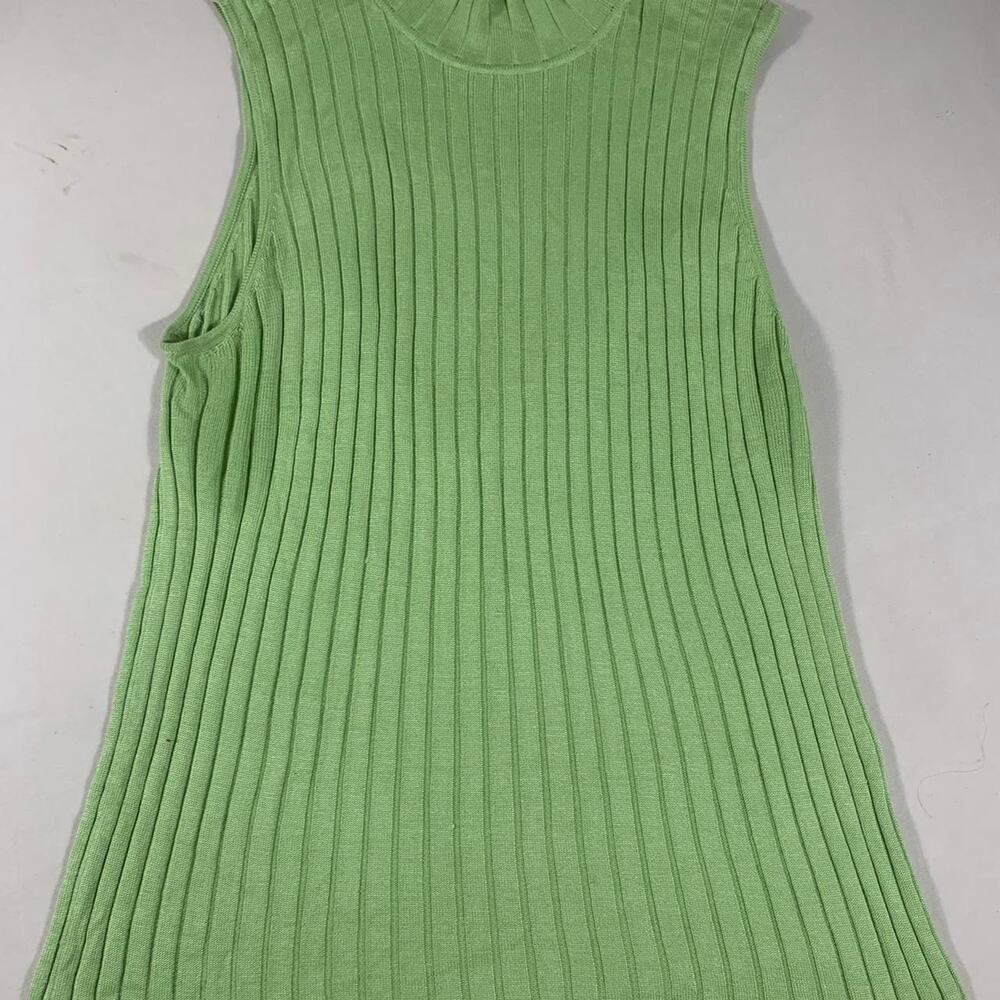 Vintage valerie stevens pure silk 90s green ribbed turtleneck